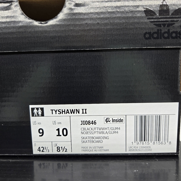 New Adidas Tyshawn 2 \'Black White Gum\' Men\'s Shoes Size 9 main image 7